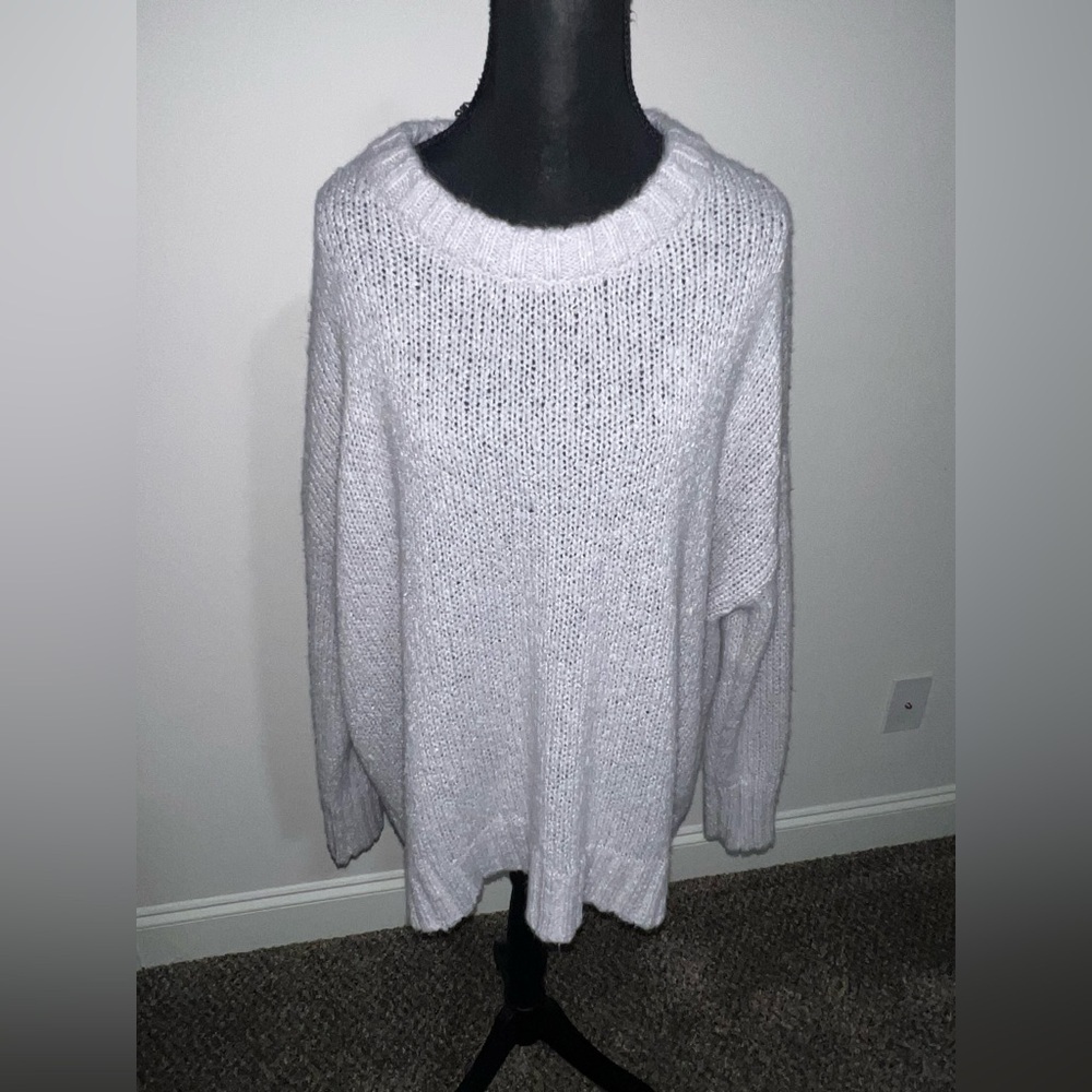 Aerie Oversized Cozy Grey Wool Alpaca Sweater